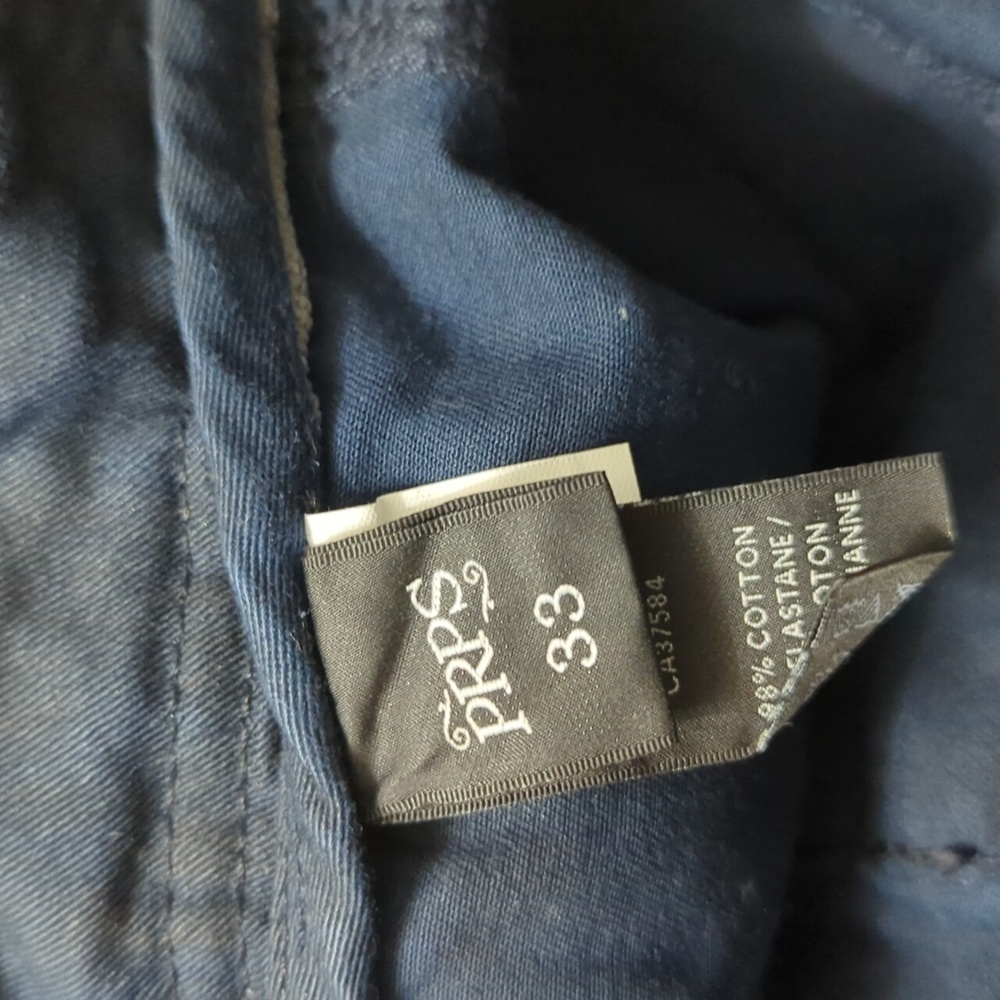 NWOT...PRPS Navy Side Zipper Skinny Pants...Size 33 - Picture 9 of 9